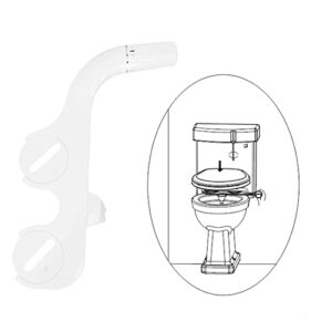 XWXLIJV Bidet Attachment for Toilet Ultra Non Electric Fresh Water Bidet Toilet Seat Attachment with Self Dual Nozzle Bidet Toilet Attachment for Most Toilet Seats