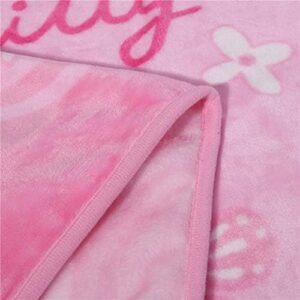 Throw Blanket 55'' x 40'' Cartoon Hello Cat Kawaii Blanket for Girls Kids Super Soft Warm, Couch Chair, Living Room, Pink (Pink-10)