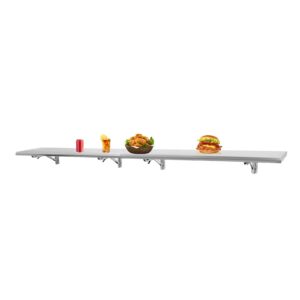 yumionb folding serving food shelf, 96'' l x 12'' w tainless steel folding serving food shelf wall-mounted food shelf commercial folding serving food shelf folding shelf for kitchens, food carts