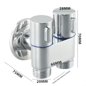 Hygienic Shower Toilet Bidet Sprayer Shower Head Double Outlet Angle Valve Wall-mounted Double Outlet Bidet Toilet Accessories