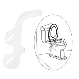 XWXLIJV Bidet Attachment for Toilet Ultra Non Electric Fresh Water Bidet Toilet Seat Attachment with Self Dual Nozzle Bidet Toilet Attachment for Most Toilet Seats