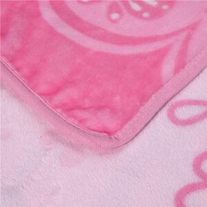 Throw Blanket 55'' x 40'' Cartoon Hello Cat Kawaii Blanket for Girls Kids Super Soft Warm, Couch Chair, Living Room, Pink (Pink-10)