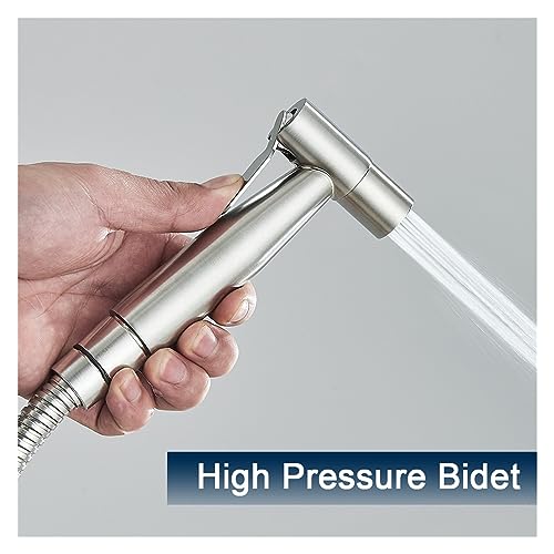 Black Single Cold Water Toilet Bidet Sprayer Faucet Bathroom Stainless Steel 304 Nickel Shower Bidet Wall Mount Ladies Cleaner(Brushed Gold)