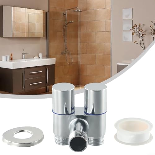 Hygienic Shower Toilet Bidet Sprayer Shower Head Double Outlet Angle Valve Wall-mounted Double Outlet Bidet Toilet Accessories