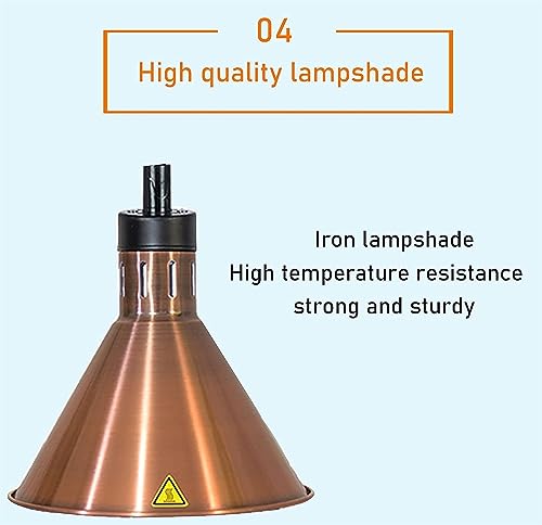 LINKANRUO Food Heat Lamp, 60-180cm Retractable Catering, Restaurant Pendant Ceiling Lights for Keep Steak Pizza Warm, Kitchen Buffet Insulation Equipment, 2pcs 27mm Lamps