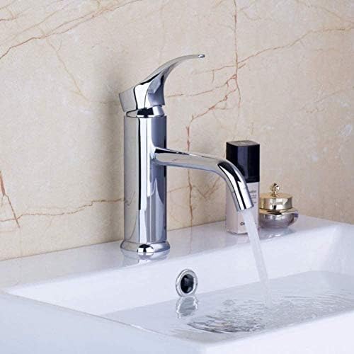 Kitchen Taps Ru Deck Mounted Mixer Tap Taps Bathroom Faucet Short Sink Mixer Tap Bathtub Chrome Solid Brass Single Handle