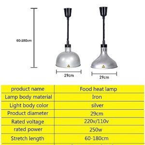 LINKANRUO Heating Lamp 2 Pack - Buffet Retractable Heat Lamp for Parties, Catering and Food Service - Keep Food Warm with Food Heat Lamp, Ideal Restaurant Supplies Lamps(A)