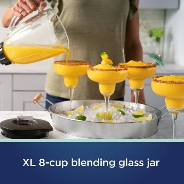 Party Blender With XL 8-Cup Capacity Jar And Blend-N-Go Cup, 8 SPEEDS, Stainless Steel Blade Cuts