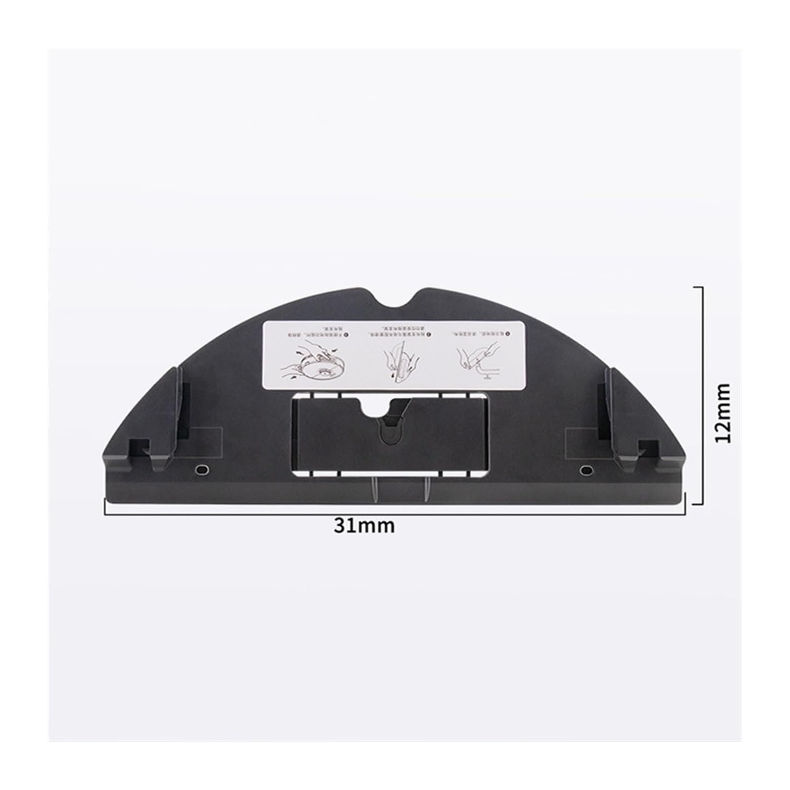 Mop Cloth Bracket,Compatible for Roborock. T7S S7 T7S Plus,Disposable Rag,Vacuum Cleaner Replacement(1pcs Black)