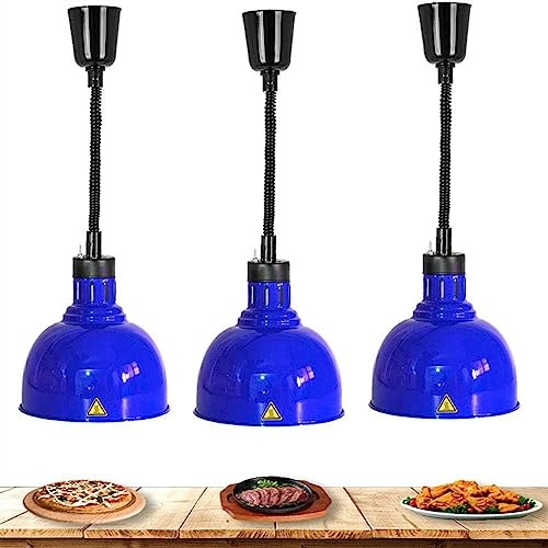 LINKANRUO Food Warmer Lamp, Metal Food Pendant Heat Light Used to Keep Food Warm for Western Restaurant Attract Customer Stylish and Beautiful Multiple Colors to Choose from Lamps