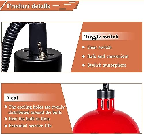 LINKANRUO Commercial Food Warmer,Warmer Lamp Hose Retractable Food Heating Lamp,Hanging Food Heat Lamp,for Home Kitchen Hotel Restaurant Food Service Lamps