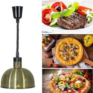 LINKANRUO Commercial Food Heat Lamp Warmer, 250w Buffet Catering Heating Light, Restaurant Chandelier Equipment for Keep The Food Fresh and Delicious, Adjustable Length 60-180cm, Ideal for Steak Pizza