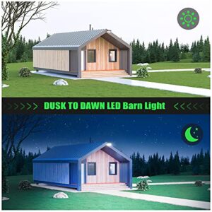 NUOGUAN 100W LED Barn Lights 12000LM & 400W LED Parking Lot Light 56000LM Photocell ETL Listed, 5000K IP65 Waterproof Commercial Street Area Lighting