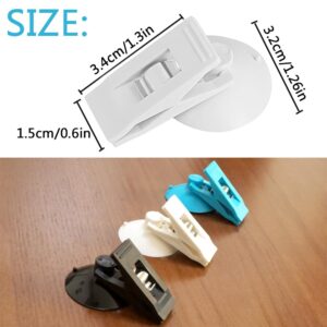 TOGRAND 6 Pieces Multi Purpose Suction Cup Clip,Tickets Bills Organization Clamp,Car Sunshade Cloth Fixing Clip, Refrigerator Message Papers Clamp, Souvenir Clip (White-6)