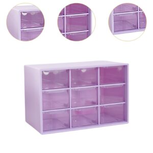 rockible Mini Drawer Organizer for Desk Beads Organizer Craft Organizer Drawers Desktop Storage Drawers for Vanity Jewelry Oragnizer, Purple