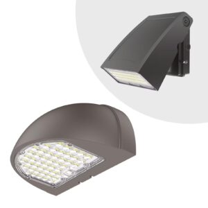 hyperlite led wall pack light 48w/64w/80w and 40w, 5000k for warehouse yard barn shop factory