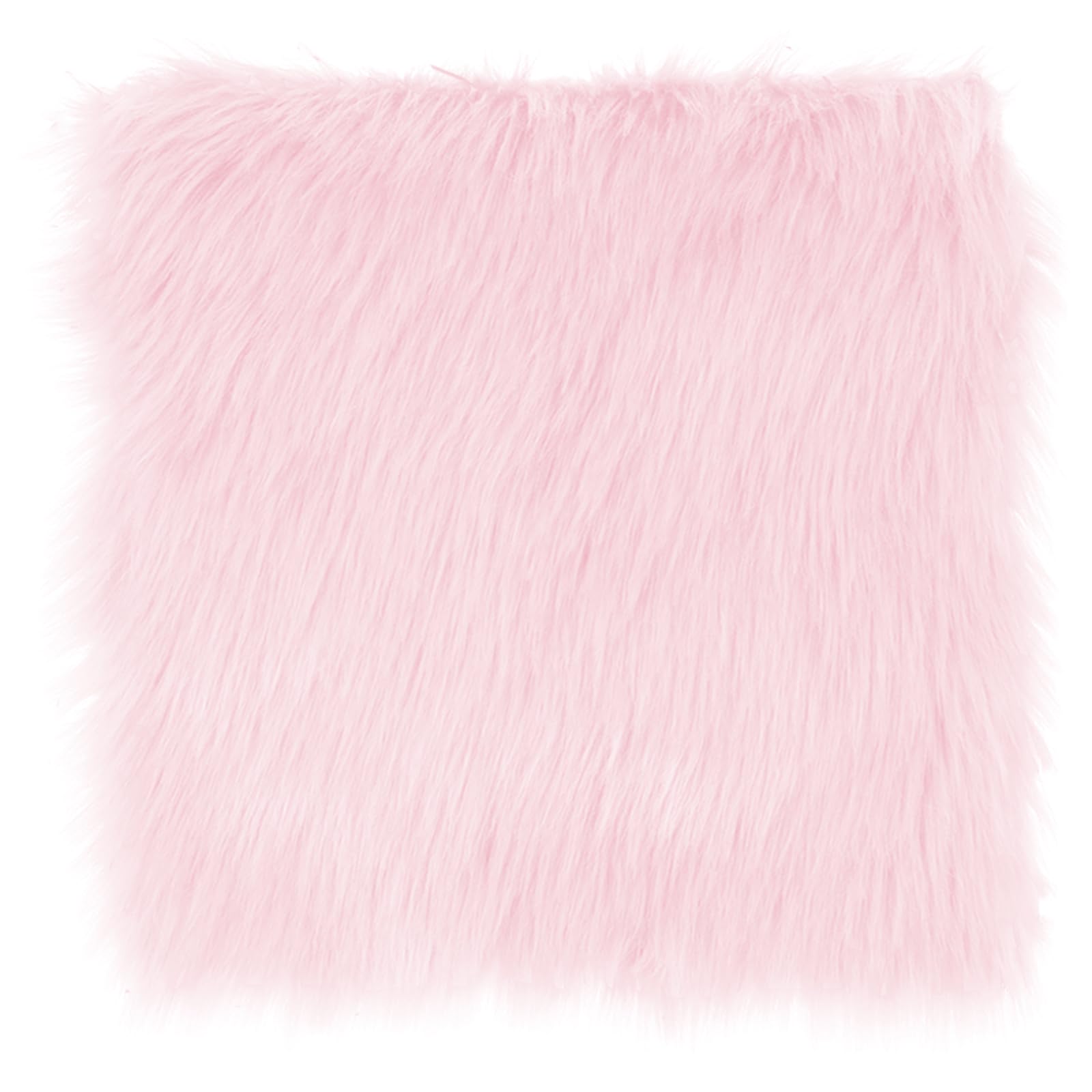 Pricyru 1-Pack School Locker Rugs, 12inches Square Plush Cushion Fluffy Area Rug (Pink)