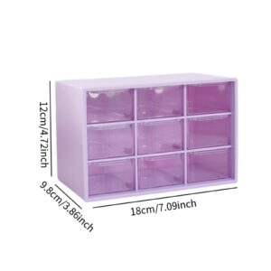 rockible Mini Drawer Organizer for Desk Beads Organizer Craft Organizer Drawers Desktop Storage Drawers for Vanity Jewelry Oragnizer, Purple