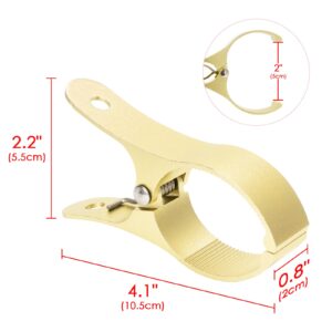 Biiange Towel Clips for Chairs, Towel Holders, Aluminium Alloy Beach Towel Clips, Quilt Clothes Pegs Clipor Beach Chair, Bask Drying Quilt (Gold)