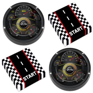 50pcs race car party plates and napkins start your engines dessert plates racing themed party decorations race car party plates tableware set serves 25 guests kids birthday baby shower party supplies