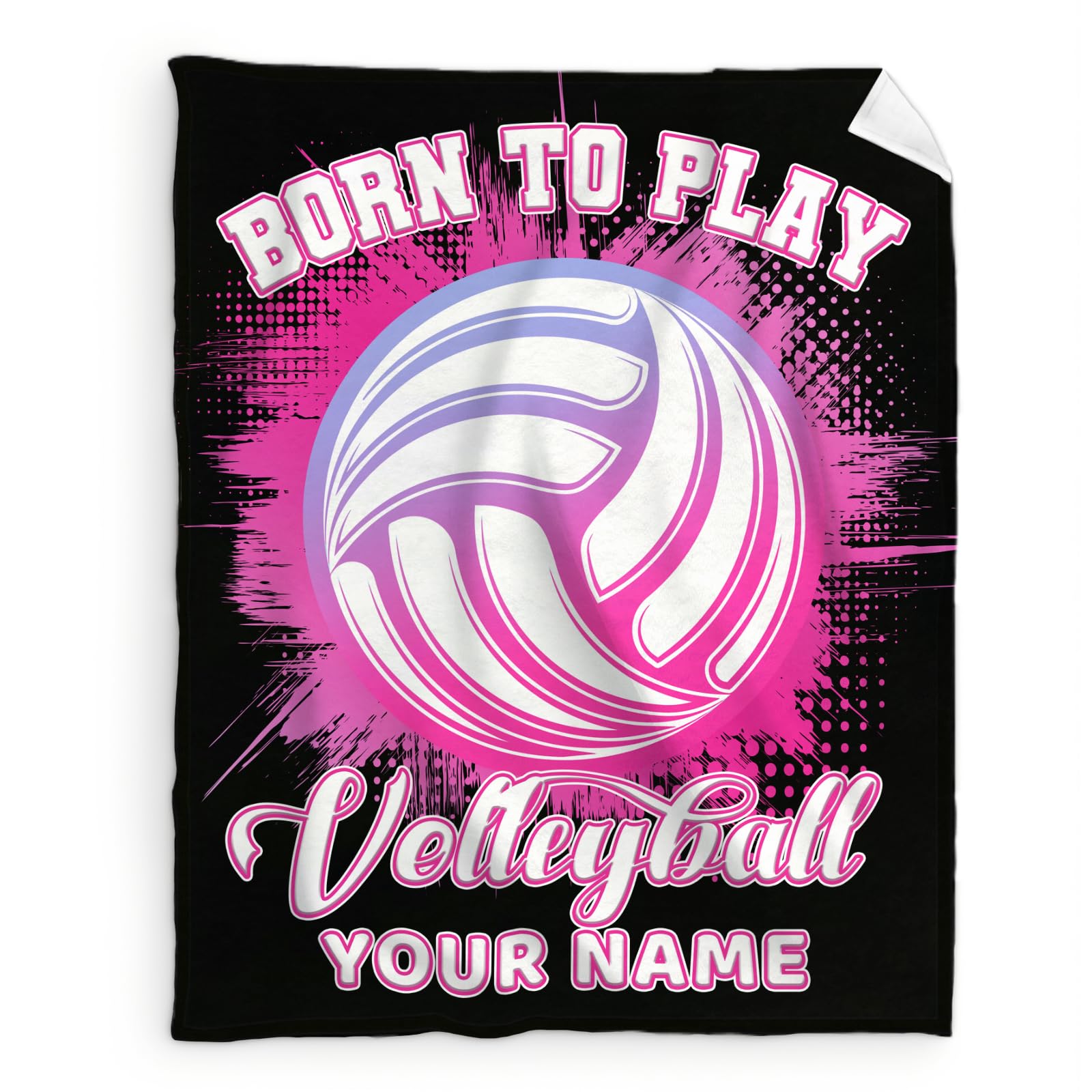 Custom Volleyball Throw Blanket - 60x50 Inches Throw Size Blanket for Teens, Girls - Cozy Comfortable Blankets for Bed, Couch - Volleyball Blanket Gift for Volleyball Team