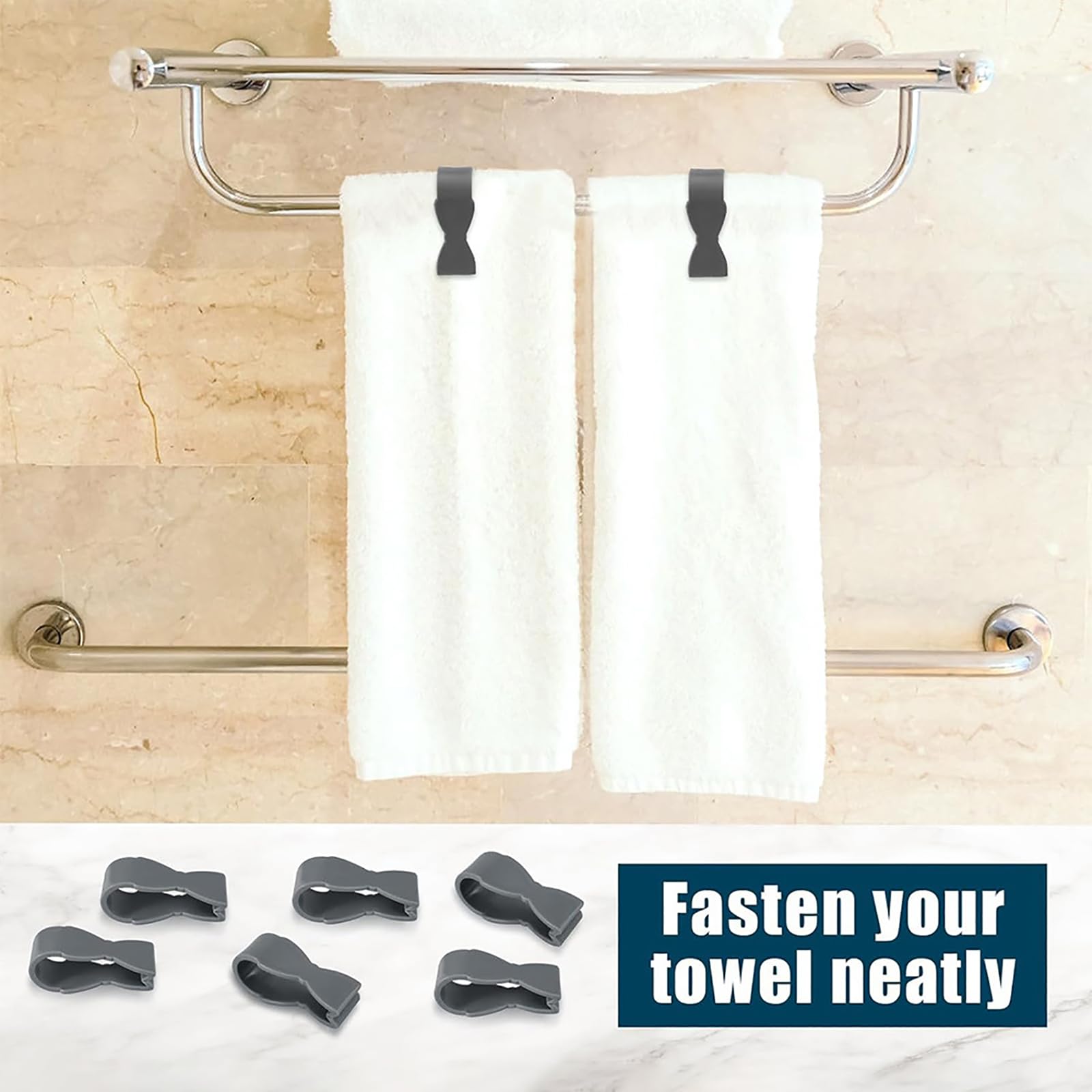 YAMSLAM 6 Pcs Towel Clips for Kitchen Keeps Towel from Falling Stove Towel Clip Dishwasher Towel Clip Stove Towel Clip Oven Towel Clip Refrigerator Towel Clip No More Towels On The Floor