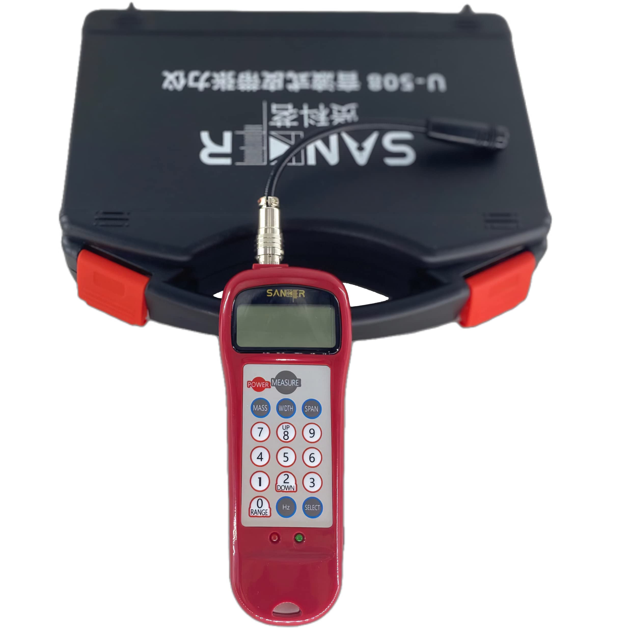 QIUSUO Sonic Belt Tension Meter for Testing Tesion Belt Steel Wire Steel Belt with Frequency Range 10Hz to 5000Hz and Tension Range 0.01 to 99900N LCD Backlit Display