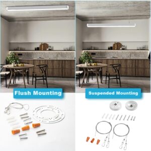 Lightdot 1Pack Compact 4FT LED Shop Lights, 4 Foot LED Shop Light Fixtures for Garage Workshop Supermarket, 50W 7000LM 100-277V 4FT-5IN White LED Wraparound Shop Lights, Flush/Hanging Mout Available