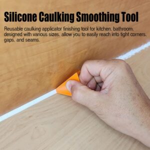 Silicone Seam Tools, Silicone Caulking Tool, Sealant Finishing Tool, Caulk Finishing Tool, Caulk Smoothing Tool, Reusable Caulking Applicator Finishing Tool for Kitchen, Bathroom