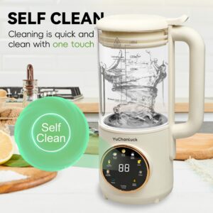 Automatic Nut Milk Maker, 47oz Soy Milk Maker,Almond Milk Maker,Oat, Coconut, Soy, Plant Based Milks,Baby Food,Electric Bean and Nut Milk Machine with Delay Start/Keep Warm/Self-Cleaning/Boil Water