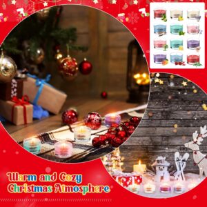 Conelist 12 Days Christmas Advent Calendar 2024 Scented Candles Gift for Women Adult Christmas Countdown Calendar with Assorted Scented Candle 1 oz Soy Wax Candles