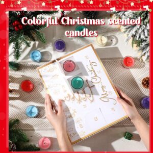 Conelist 12 Days Christmas Advent Calendar 2024 Scented Candles Gift for Women Adult Christmas Countdown Calendar with Assorted Scented Candle 1 oz Soy Wax Candles