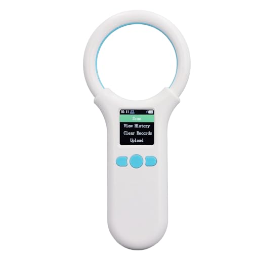 Microchip Scanner, Pet Microchip Scanner Handheld Portable Pet Microchip ID Scanner Animal Tag Reader Pet Chip Scanner 134.2khz/125khz USB Charging