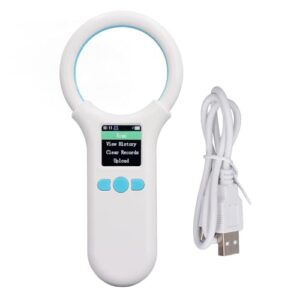 Microchip Scanner, Pet Microchip Scanner Handheld Portable Pet Microchip ID Scanner Animal Tag Reader Pet Chip Scanner 134.2khz/125khz USB Charging