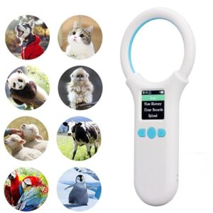 Microchip Scanner, Pet Microchip Scanner Handheld Portable Pet Microchip ID Scanner Animal Tag Reader Pet Chip Scanner 134.2khz/125khz USB Charging