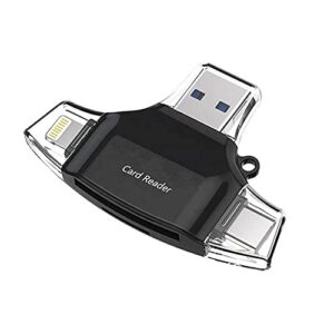 BoxWave Smart Gadget Compatible with Tera Android 11 Barcode Scanner (P400) - AllReader SD Card Reader, microSD Card Reader SD Compact USB - Jet Black