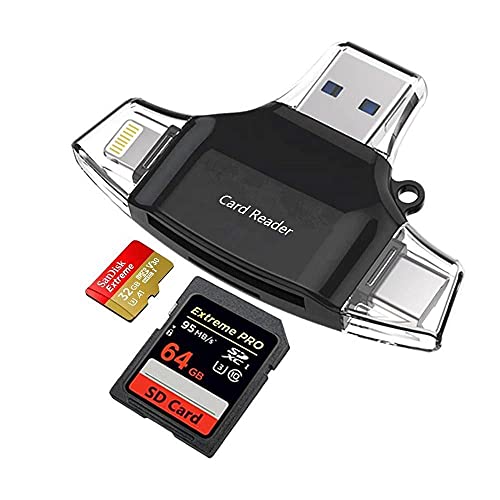 BoxWave Smart Gadget Compatible with Tera Android 11 Barcode Scanner (P400) - AllReader SD Card Reader, microSD Card Reader SD Compact USB - Jet Black