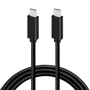 BoxWave Cable Compatible with Tera Android 11 Barcode Scanner (P400) - DirectSync PD Cable (3ft) - USB-C to USB-C (100W), Type C Braided 3ft Charge and Sync Cable - Jet Black