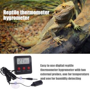 BEAHING Reptile Thermometer Hygrometer Humidity Temperature Sensor Digital Gauge for Reptile Tank Terrariums Incubator Reptile Hygrometer