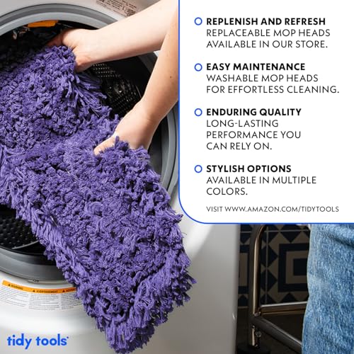 Tidy Tools 24 Inch Purple Dust Mop with Extendable Handle and 24 Inch Purple Dust Mop Refill Bundle - 6 Mop Sets and 6 Refills