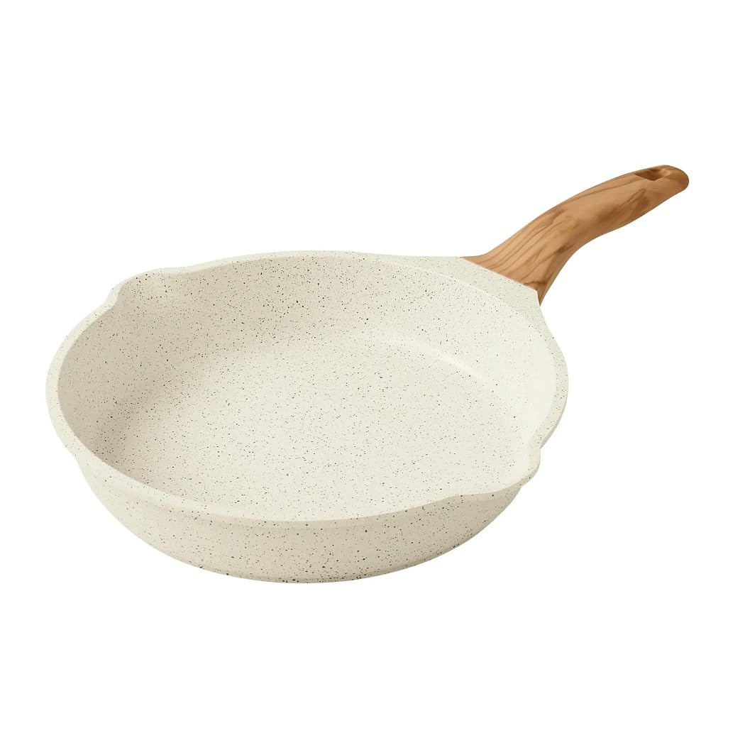 Pioneer. Woman Prairie Signature Cast Aluminum 10-Inch Fry Pan, Linen Speckle