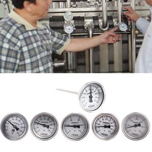 QIXIAMO Pipeline Thermometer 50/100/150/200/300℃ Bi-Metallic Metal Temperature Gauge for Pipeline Industrial Use