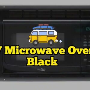 RV Black Microwave Oven with Turntable - 1.0 Cu. Ft. Capacity | Includes Trim Kit for Easy Installation & Stylish Finish