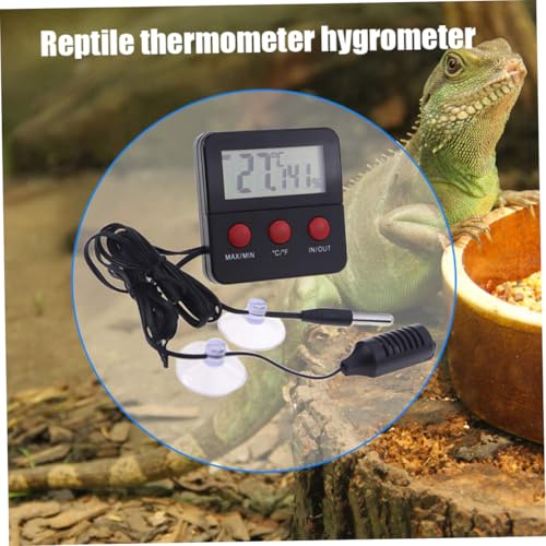 BEAHING Reptile Thermometer Hygrometer Humidity Temperature Sensor Digital Gauge for Reptile Tank Terrariums Incubator Reptile Hygrometer