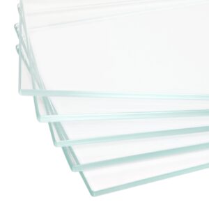 5 pcs 12" x 12" tempered rectangle glass floating shelve for wall-3/16 thick -pencil polished float（without stent ）