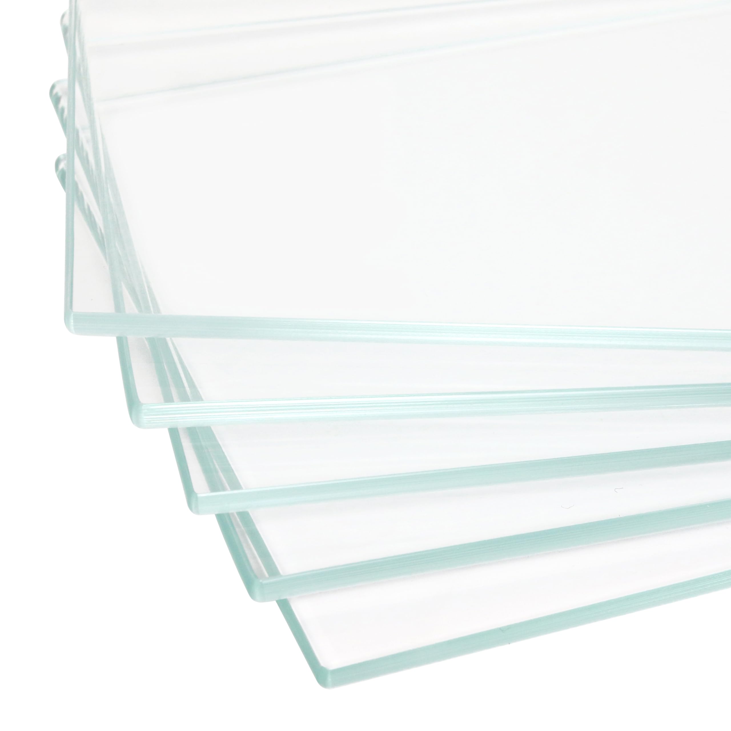 5 pcs 12" x 12" Tempered Rectangle Glass Floating Shelve for Wall-3/16 Thick -Pencil Polished Float（Without Stent ）