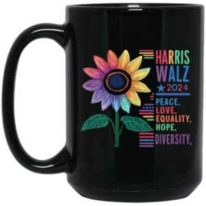 harris walz black mug, kamala harris tim walz 2024 coffee mug, election 2024 campaign mug, democrat 2024 mug, harris walz mug, madam president mug, kamala for the people mug 15oz