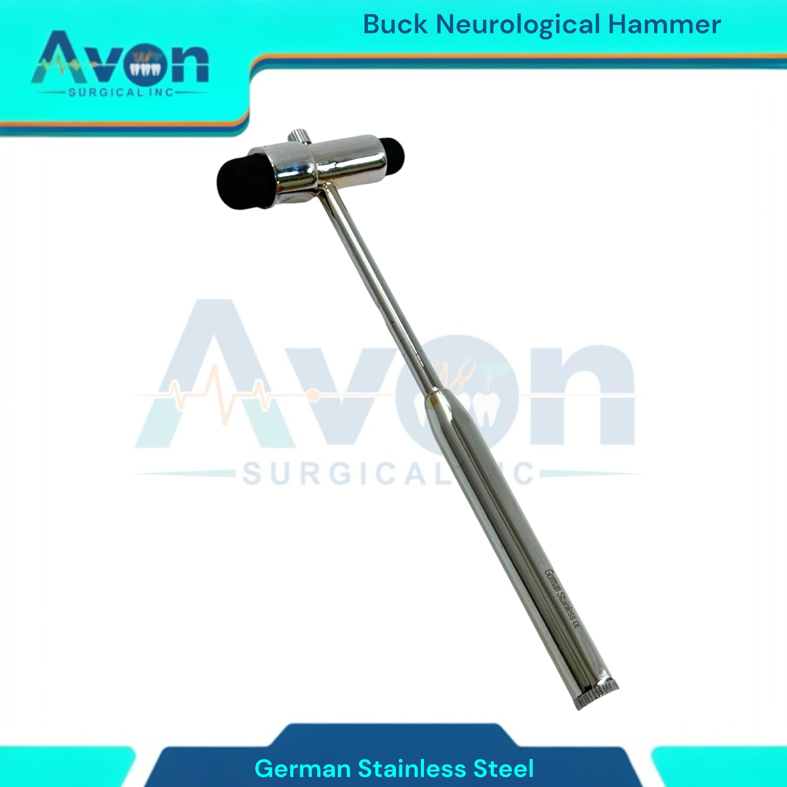 Set of 3 Buck Hammer - Reflex Hammer - Neuro Diagnostics Examination Hammer - with German Stainless Steel Handle