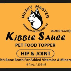 Husky Master Hip & Joint Kibble Sauce – Advanced Joint Support for Dogs – Pet Food Supplement w/Glucosamine, Chondroitin, Omega-3 & Bone Broth – Promotes Mobility & Eases Discomfort – Liquid Topping