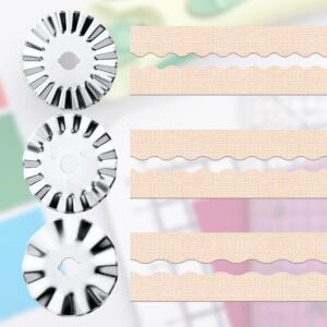 6pcs 45mm Pinking Rotary Cutter Blades, Wave Rotary Cutter Blades Rotary Cutter Replacement Blades for Fabric for Quilting Sewing Crafts